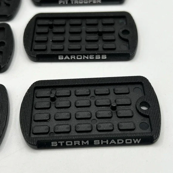 GI Joe COBRA Figure Dog Tag Display Stand Base x 8 Baroness COBRA EEL 2009 - Picture 5 of 7